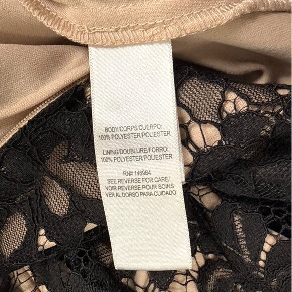 Julia Jordan Black & Nude Women’s Floral Lace Jumpsuit Halter Neck Sz 12 - Picture 12 of 13